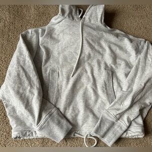 Light Gray Hoodie with Drawstring